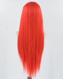 Red Long Straight Synthetic Lace Front Wig WW853