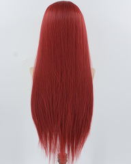 Red Long Straight Synthetic Lace Front Wig WW944
