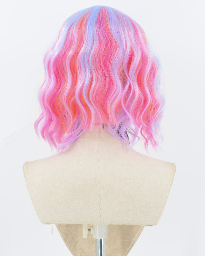 Blue Mixed Pink Synthetic Wig HW679
