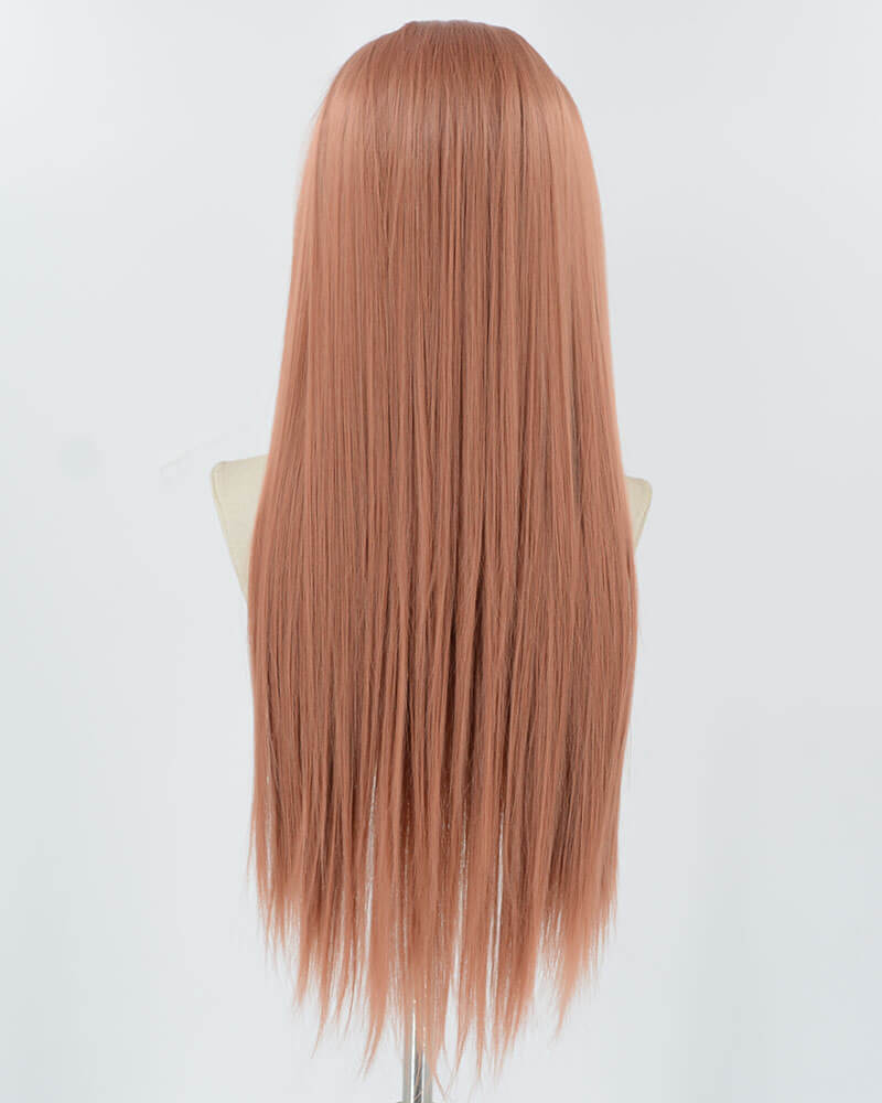 Rose Red Pink Synthetic Lace Front Wig WW875