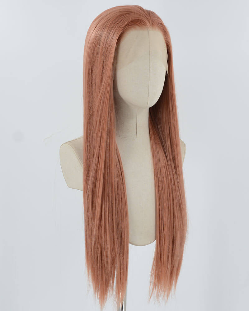 Rose Red Pink Synthetic Lace Front Wig WW875
