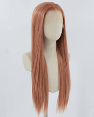 Rose Red Pink Synthetic Lace Front Wig WW875