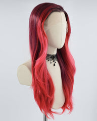 Ombre Red Synthetic Lace Front Wig WW598