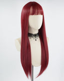 Long Straight Red Synthetic Wig HW446