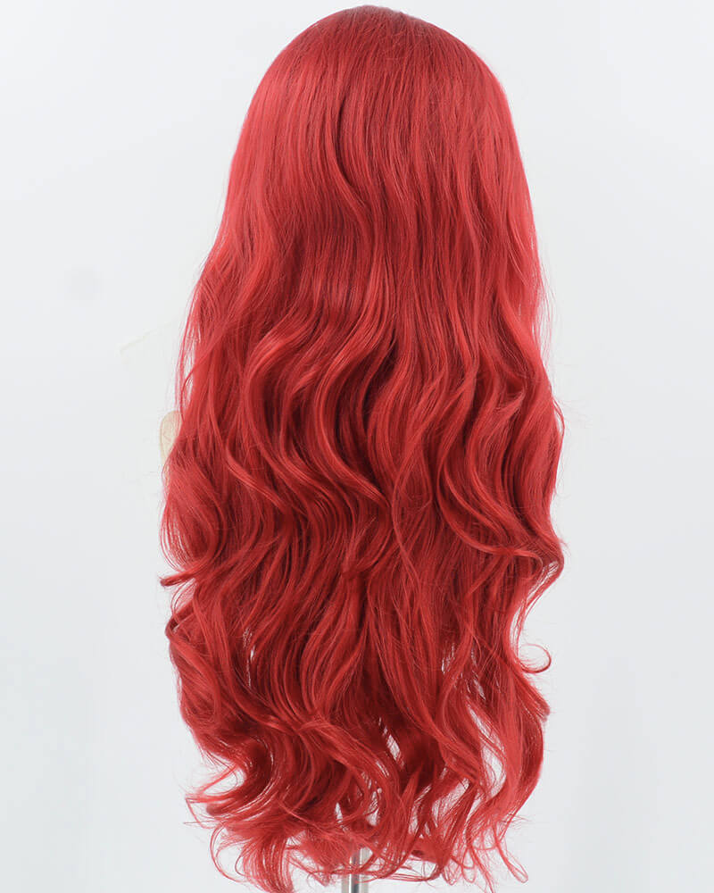 Red Synthetic Lace Front Wig WT037