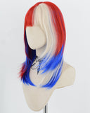 Red White Blue Synthetic Wig HW831