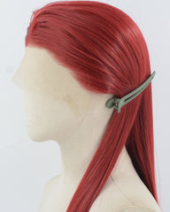 Red Long Straight Synthetic Lace Front Wig WW944