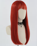 Red Straight Synthetic Wig HW536
