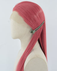 Rose Red Pink Synthetic Lace Front Wig WW856