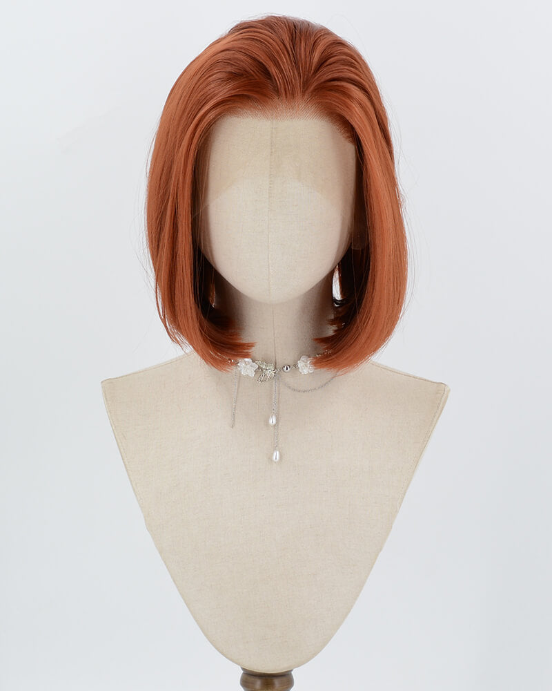 Copper Red Bob Synthetic Lace Front Wig WW1032