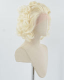 Short Wavy Blonde Synthetic Lace Front Wig WW131