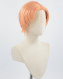 Orange Short Synthetic Lace Front Men's Wig MW007