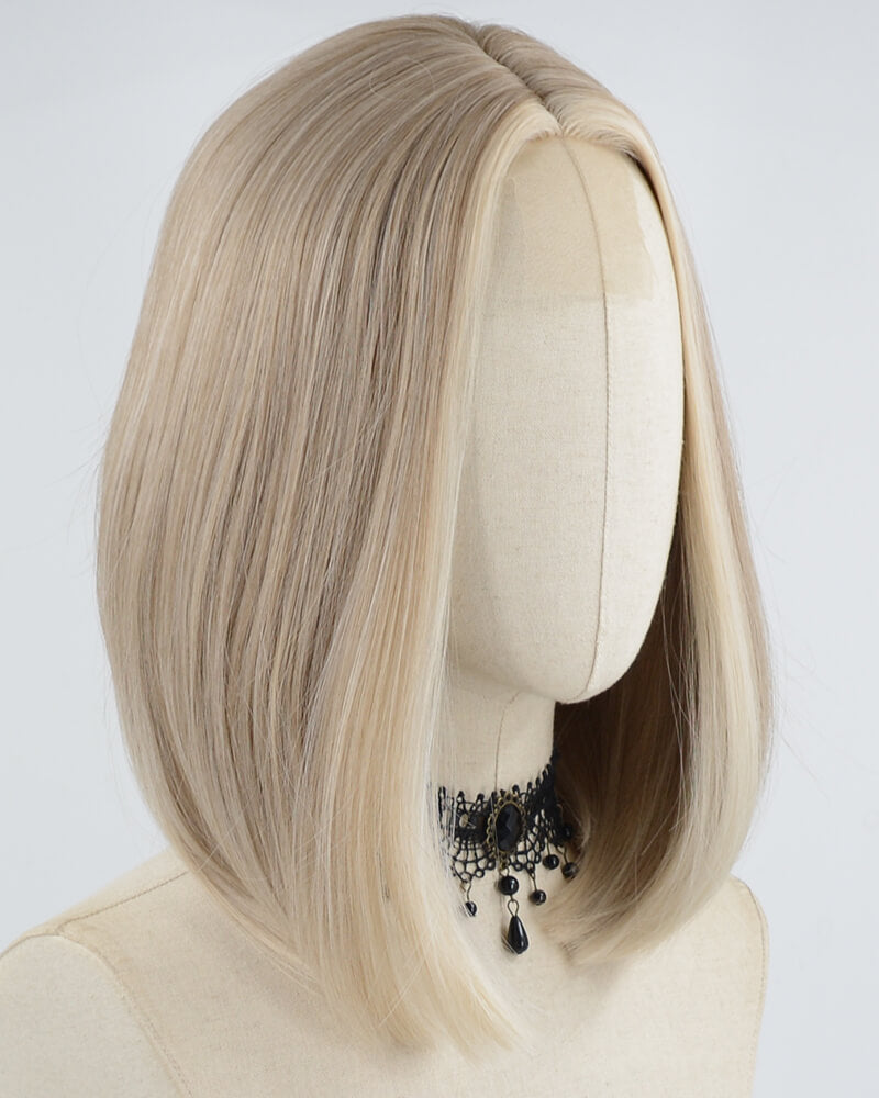 Short Ombre Brown Blonde Synthetic Wig HW359