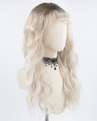 Ombre Ash Blonde Curly Synthetic Wig HW459