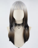 Grey Ombre Brown Synthetic Wig HW417