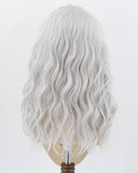Silver Curly Synthetic Lace Front Wig WW1025