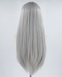 Grey Long Straight Synthetic Wig HW278