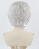 Silver Short Synthetic Lace Front Men's Wig MW046