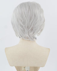 Silver Short Synthetic Lace Front Men's Wig MW046