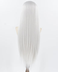 Silver Straight Synthetic Lace Front Men's Wig MW057