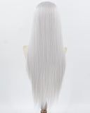 13*6 Silver Straight Synthetic Lace Front Wig WW1024