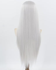 13*6 Silver Straight Synthetic Lace Front Wig WW1024