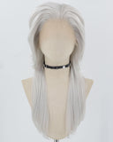 Silver Synthetic Lace Front Wig WW851