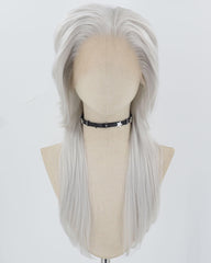 Silver Synthetic Lace Front Wig WW851