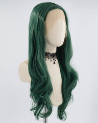Green Wavy Synthetic Lace Front Wig WT239