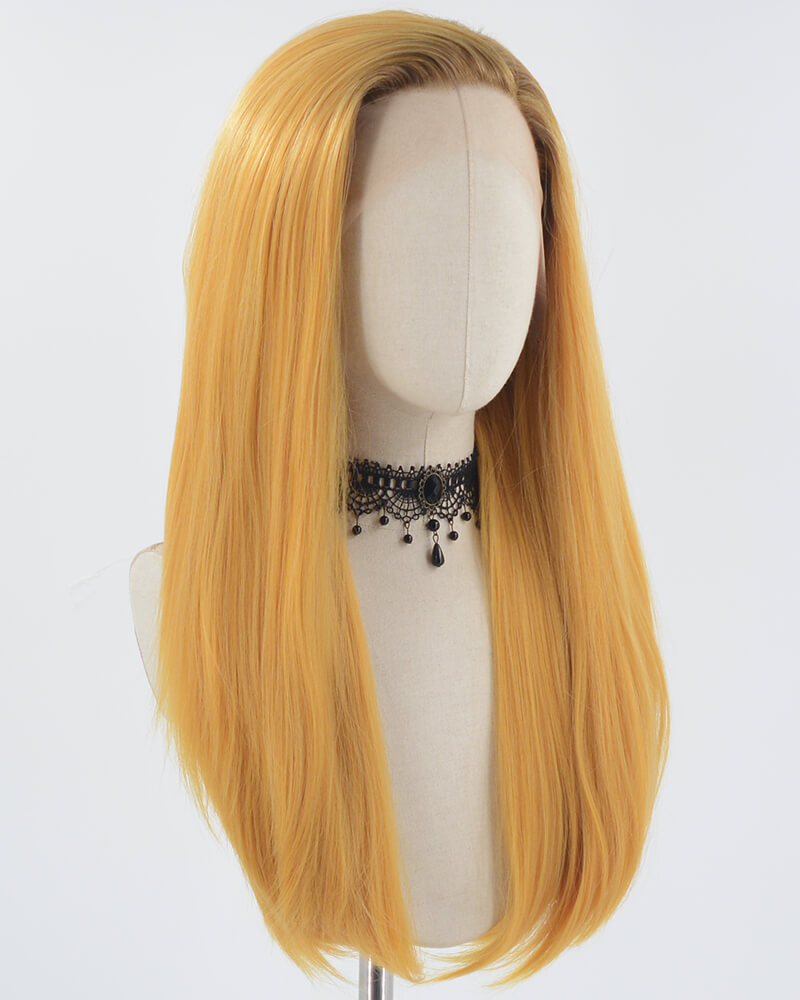 Ombre Orange Straight Synthetic Lace Front Wig WW767