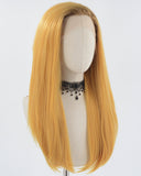 Ombre Orange Straight Synthetic Lace Front Wig WW767