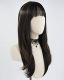 Black Highlights Brown Synthetic Wig HW314