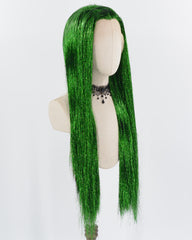 Green Tinsel Straight Lace Front Wig WW715