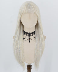 Platinum Blonde Tinsel Synthetic Wig HW848
