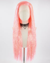 Tinsel Pink Long Synthetic Lace Front Wig WW693