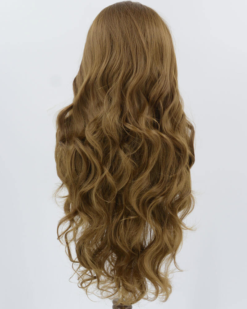 Blonde Brown Long Wavy Synthetic Lace Front Wig WW900