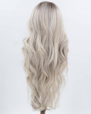 13*6 Brown Ombre Blonde Grey Synthetic Lace Front Wig WW997