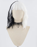 Black White Curly Synthetic Wig HW546