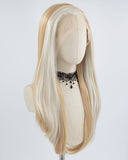 White Skunk Stripe Blonde Brown Synthetic Lace Front Wig WW589