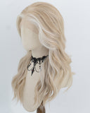  Blonde White Highlights Synthetic Lace Front Wig WW1074