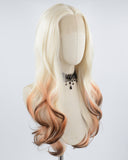 White Blonde Ombre Brown Synthetic Lace Front Wig WW627