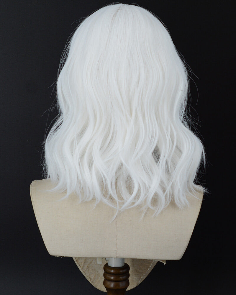 White Curly Short Synthetic Wig HW893