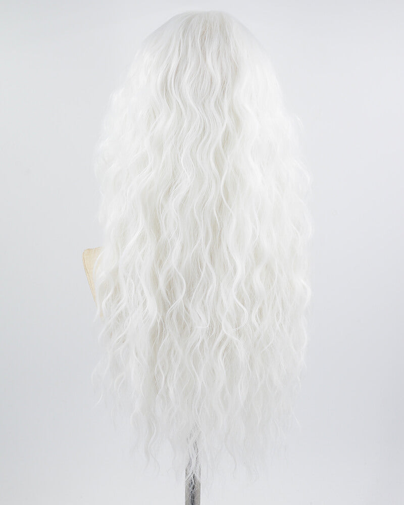 White Curly Synthetic Wig HW371