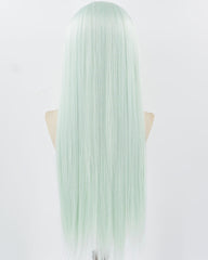 White Green Synthetic Lace Front Wig WW1036