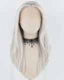 White Grey T Part Synthetic Lace Front Wig WW757
