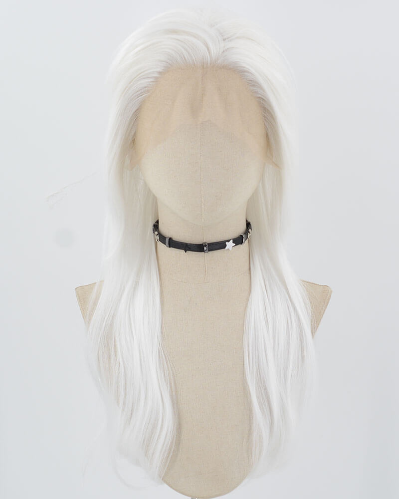 White Cosplay Synthetic Lace Front Wig WW852