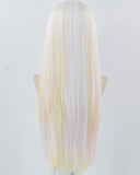 White Colorful Synthetic Lace Front Wig WW850