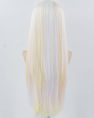 White Colorful Synthetic Lace Front Wig WW850