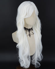 Long White Wavy Synthetic Wig HW878