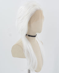 White Cosplay Synthetic Lace Front Wig WW852